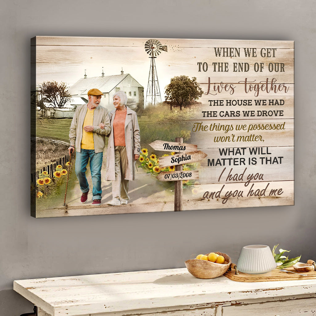 I Had You And You Had Me - Personalized Husband And Wife Canvas And Poster