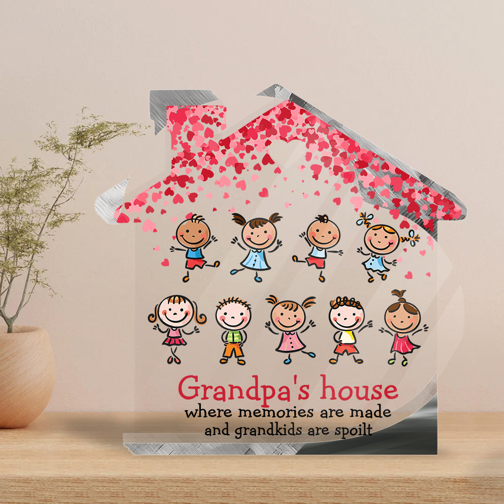 Nana's House - Gift for grandma, grandpa - Personalized Custom Shaped Acrylic Plaque