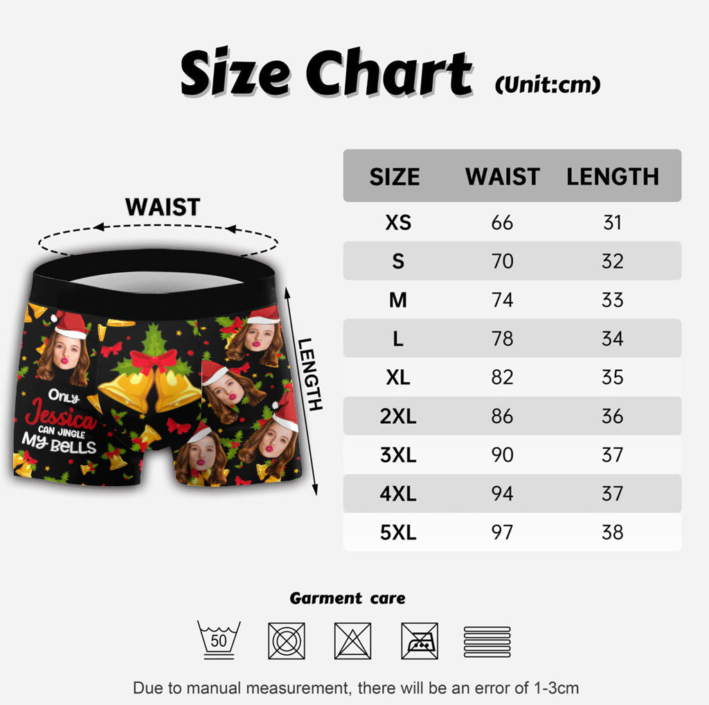 Jing My Bells - Personalized Couple Men Boxer Briefs