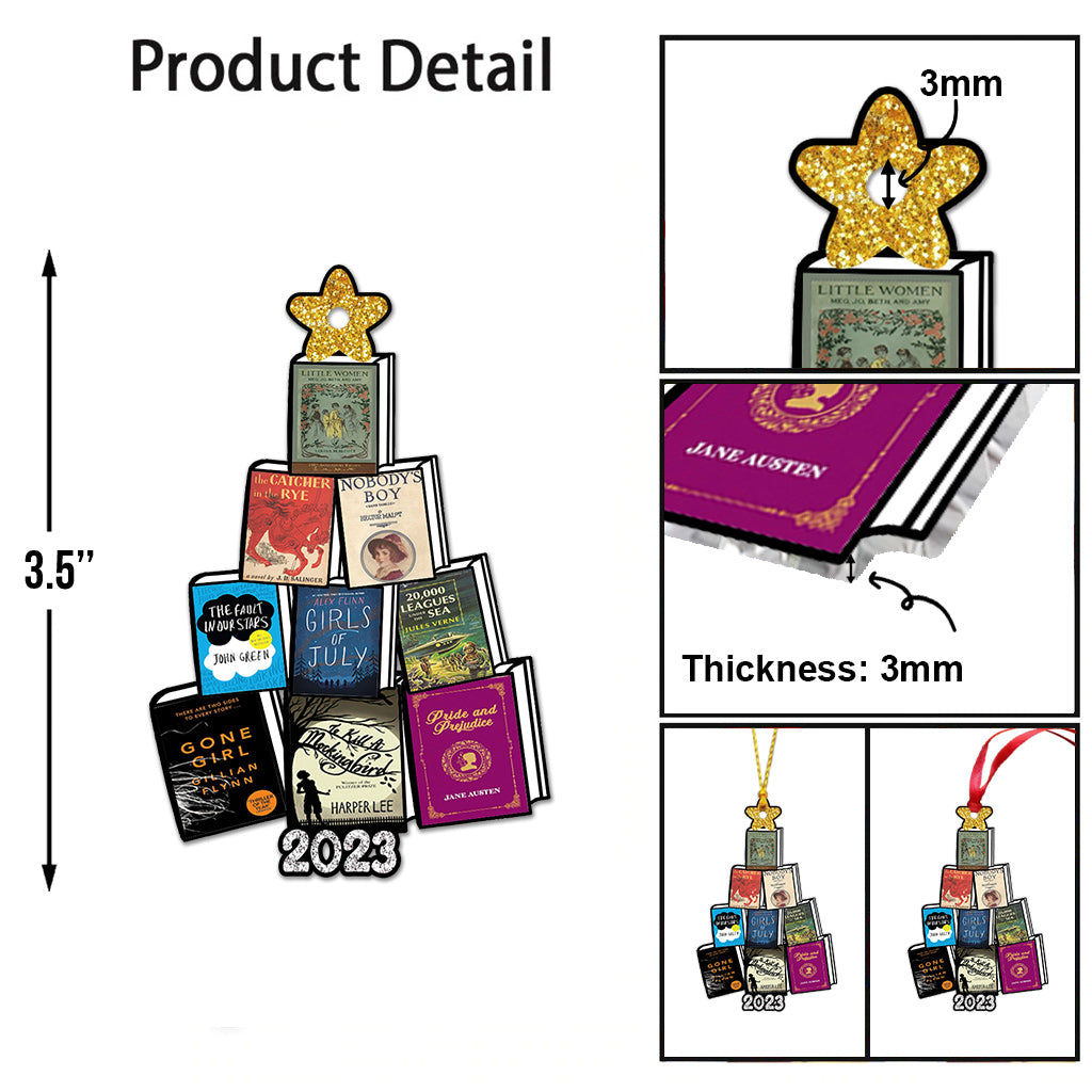 A Year Of Books - Personalized Book Ornament