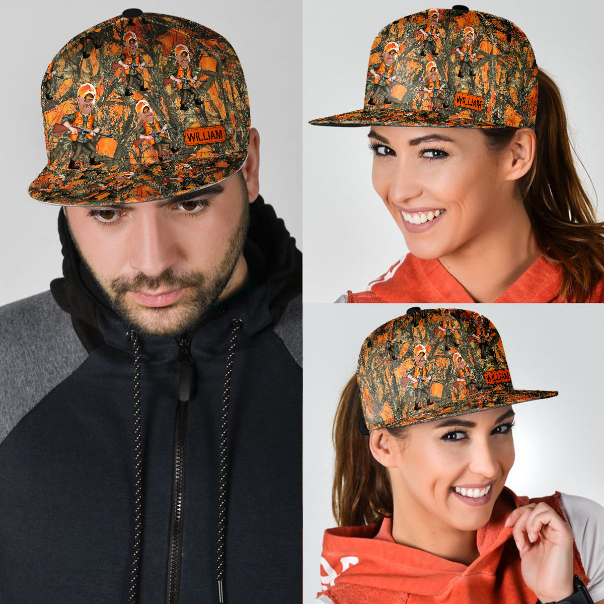 Photo Inserted Hunter - Personalized Hunting Snapback