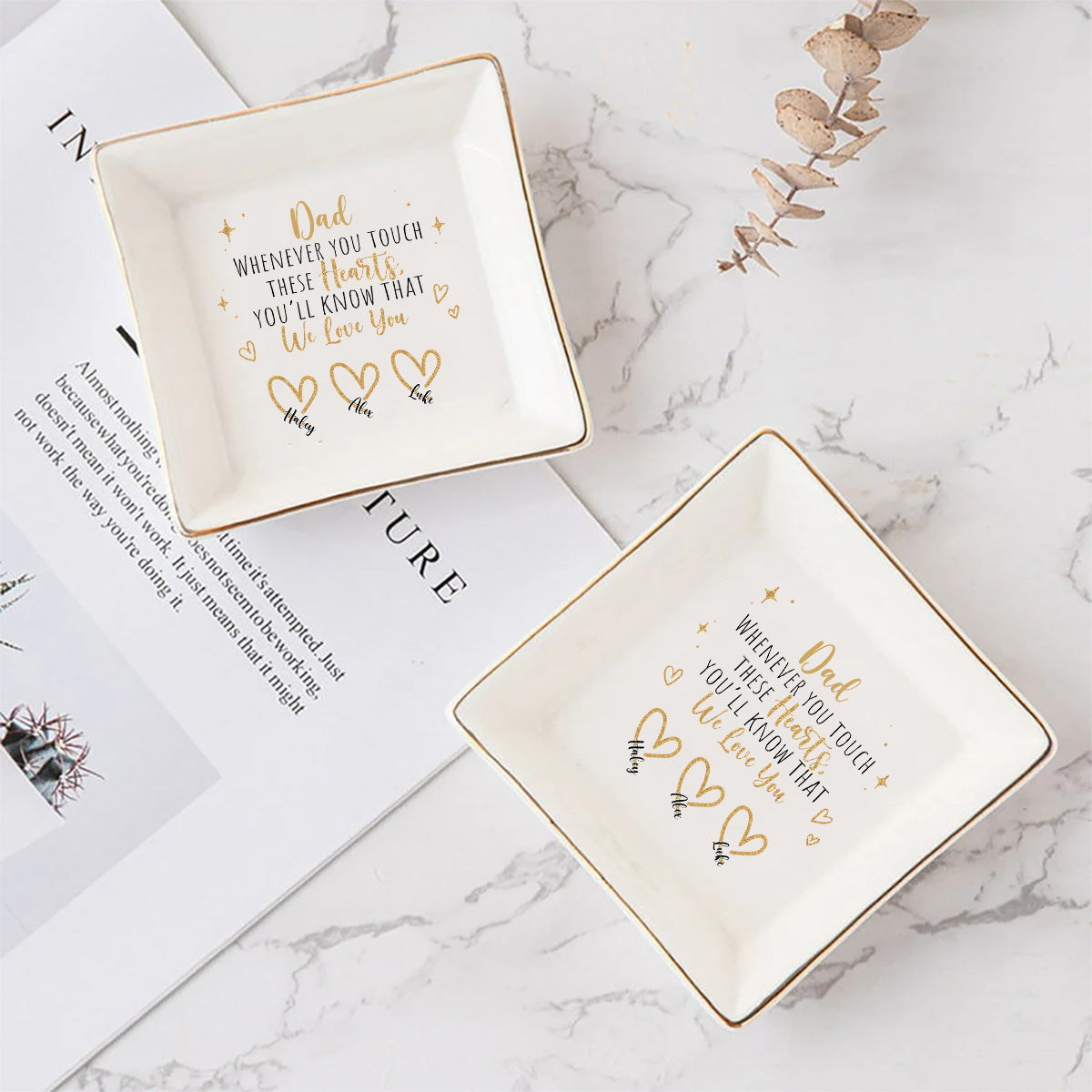 Whenever You Touch - Gift for mom, grandma, dad, grandpa - Personalized Jewelry Dish