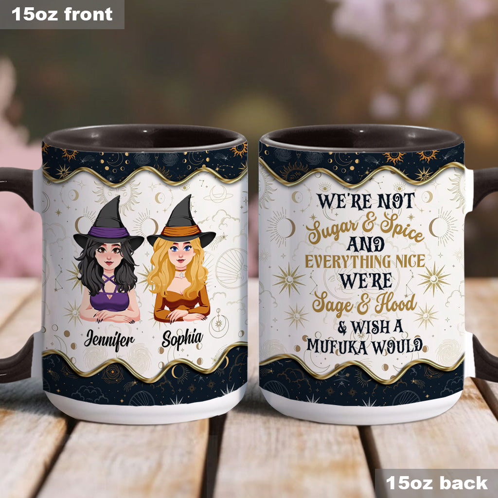 We're Not Sugar And Spice - Personalized Witch Accent Mug