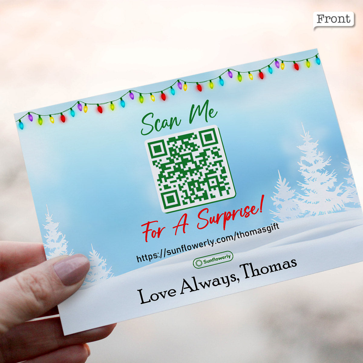 Merry Christmas Elves - Personalized QR Greeting Card