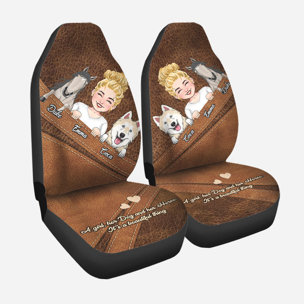 What A Beautiful Thing - Personalized Horse Seat Covers