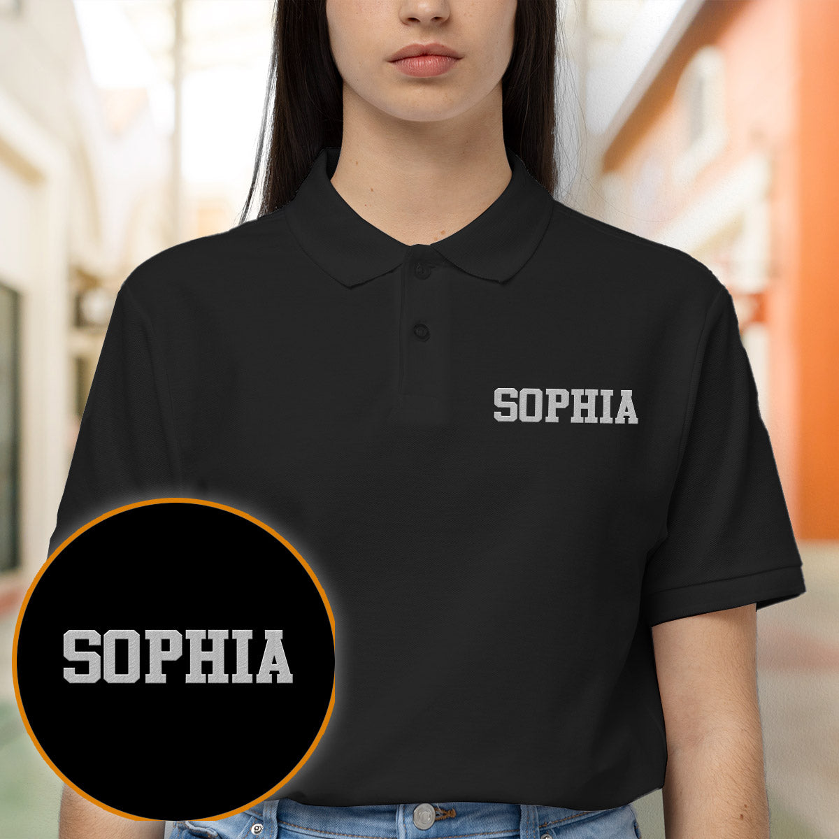 Custom Name - Personalized Daughter Embroidered Polo Shirt