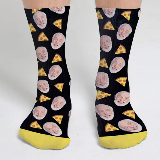 Funny Icon Pattern - Personalized Grandpa Socks