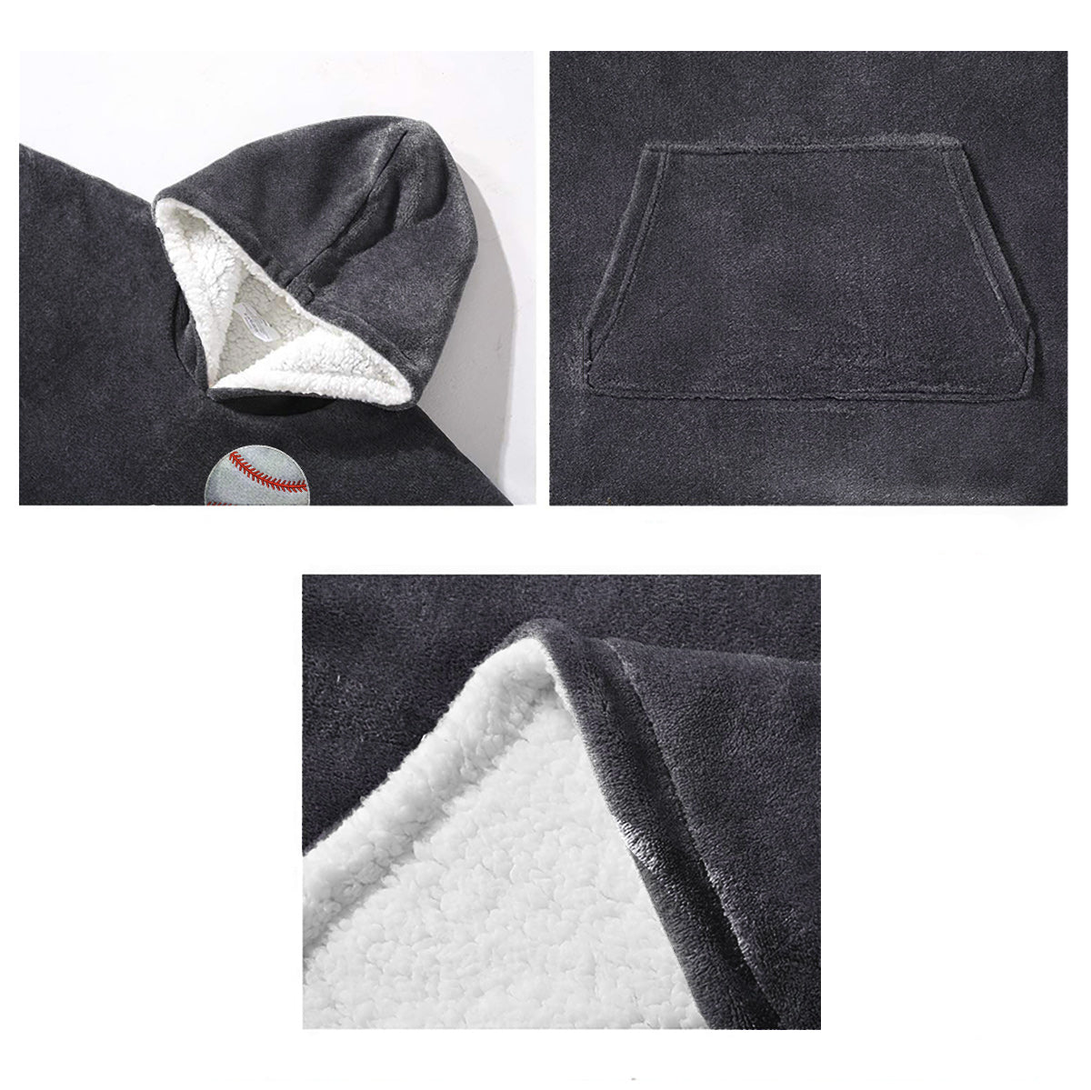 Sport Lovers Go Team - Personalized Baseball Blanket Hoodie