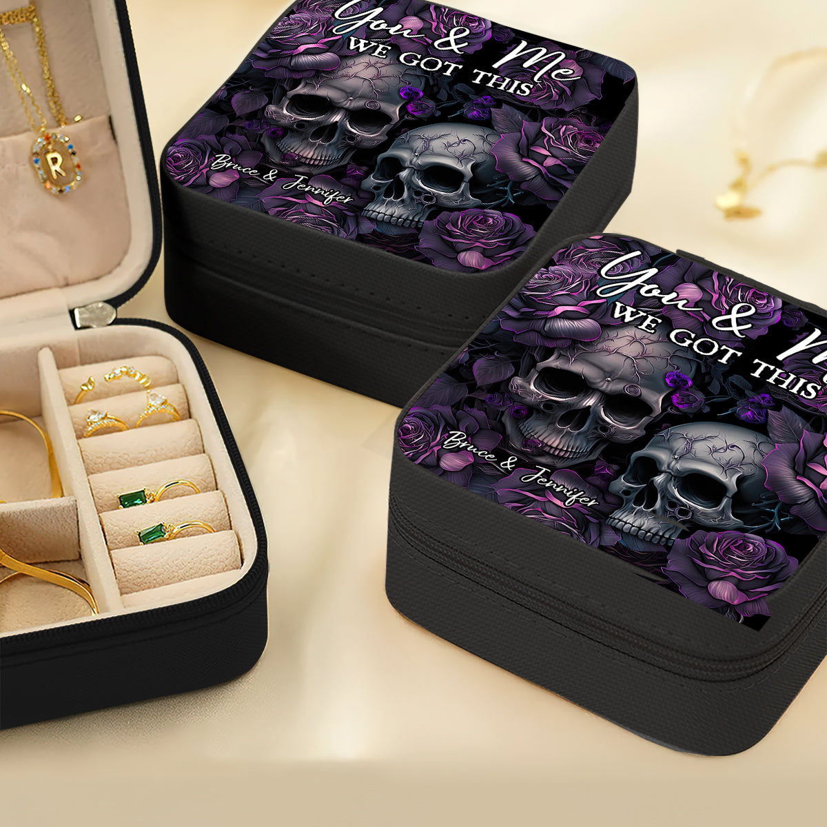 You & Me We Got This - Personalized Skull Jewelry Box