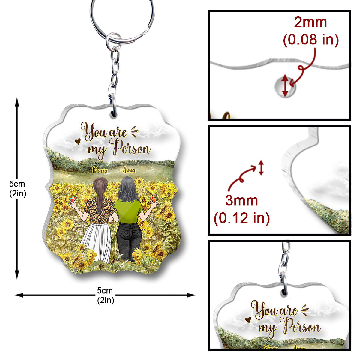 Bestie Forever - Bestie gift for sister - Personalized Keychain