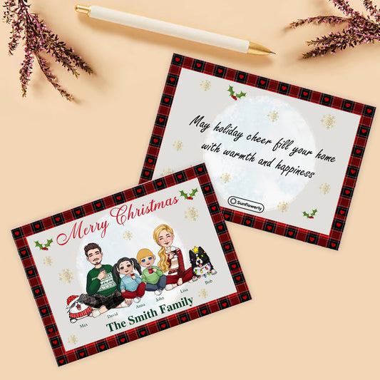 Merry Christmas - Personalized Family Greeting Card