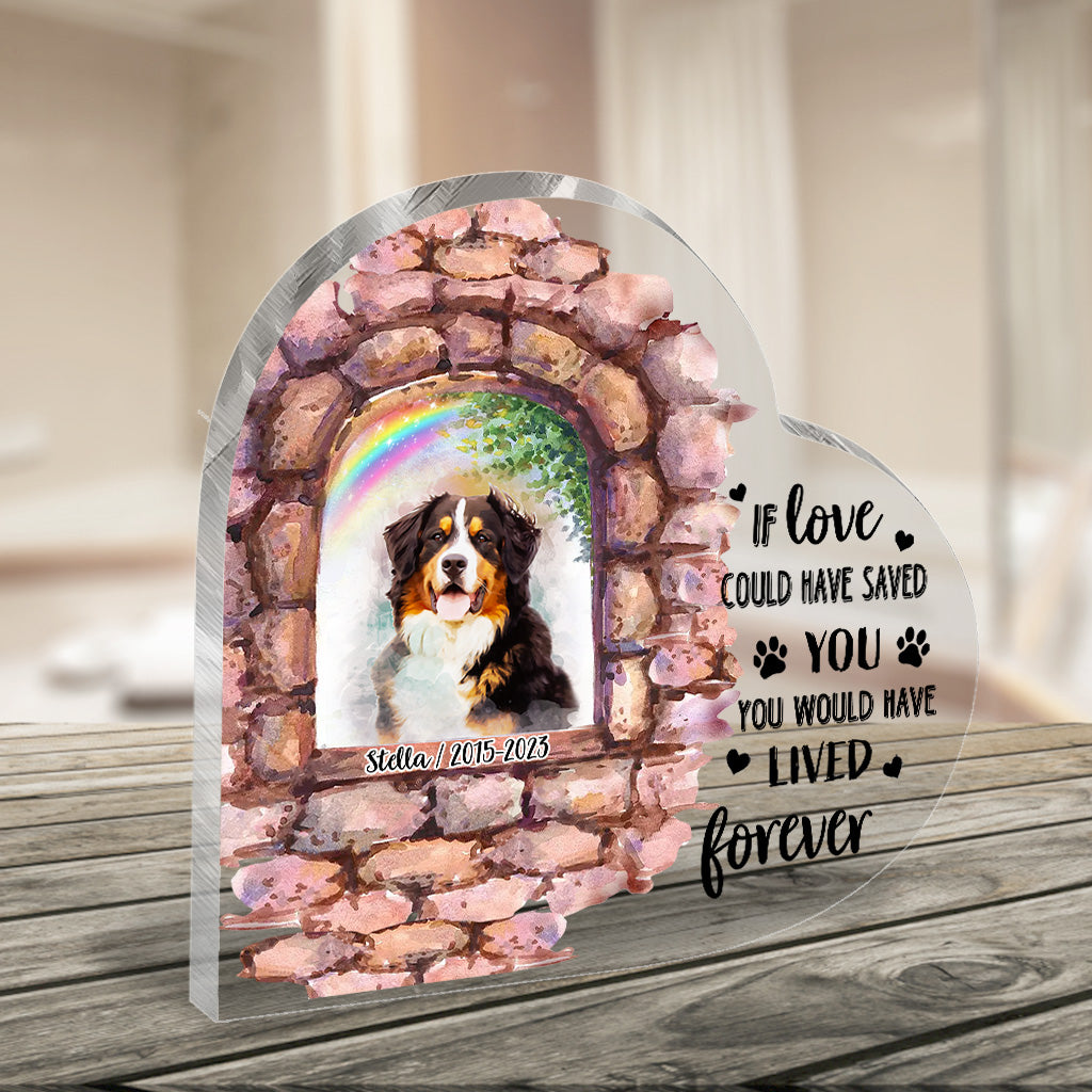 No Longer By My Side - Personalized Dog Custom Shaped Acrylic Plaque