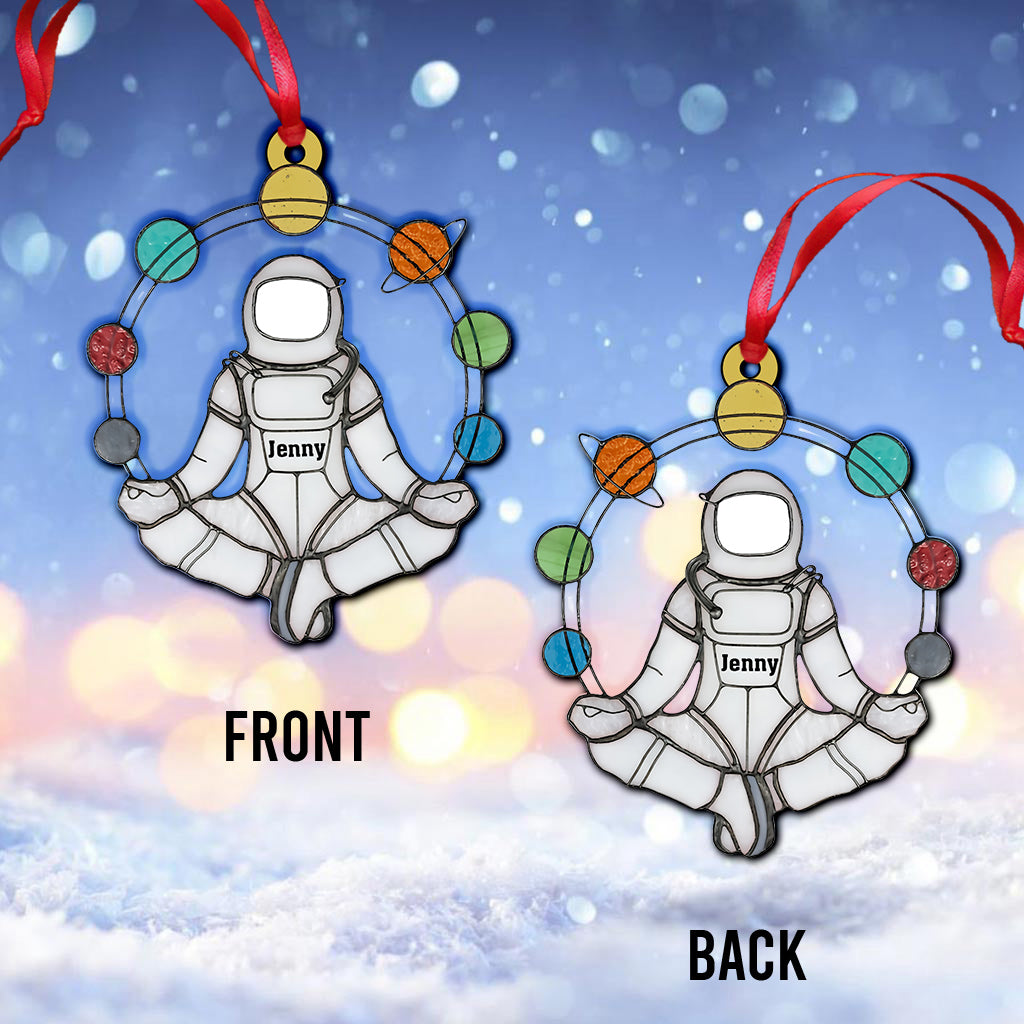 Yoga In Space - Personalized Yoga Ornament