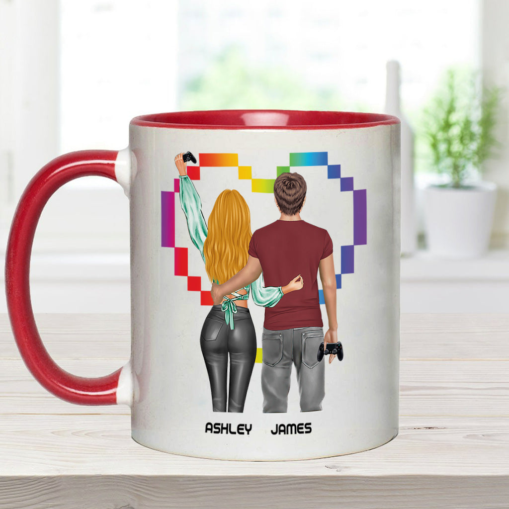 I Will Always Be Your Player Two - Personalized Video Game Accent Mug