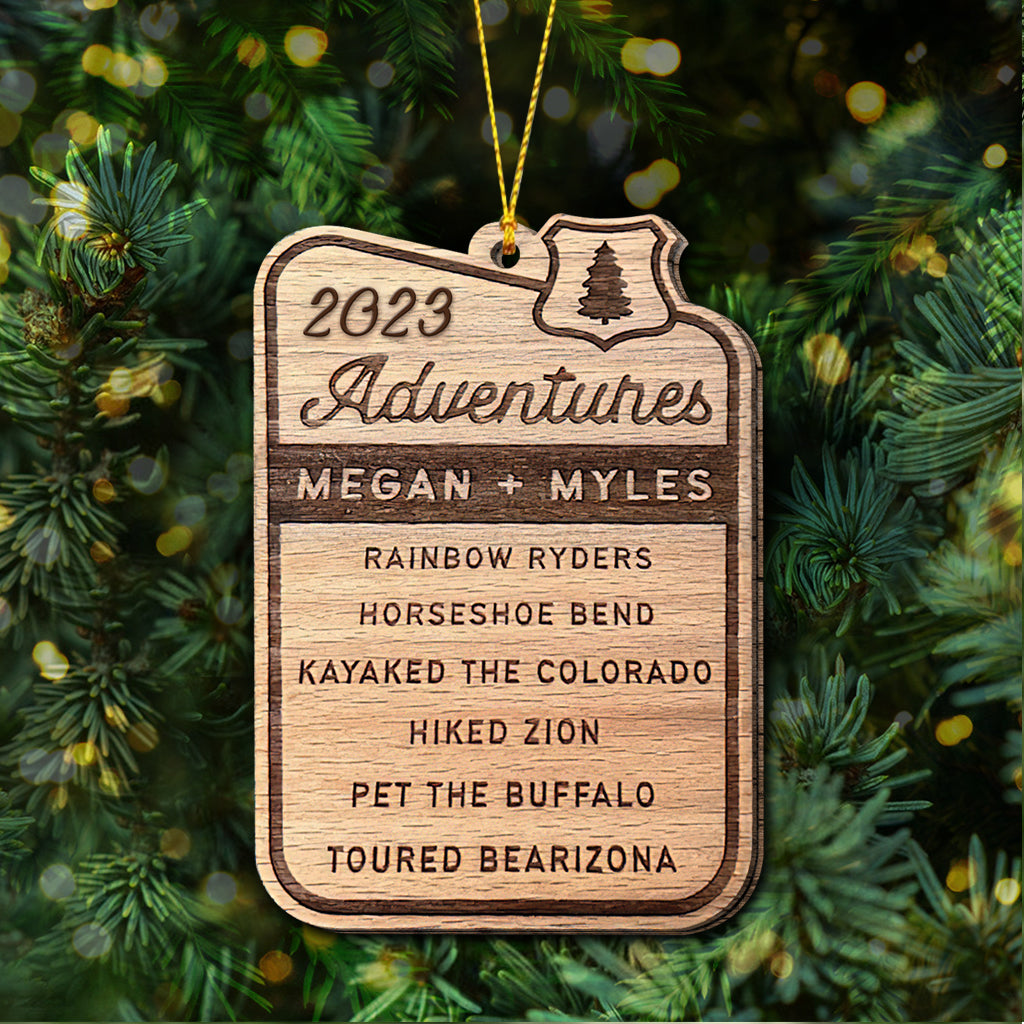 Favorite Adventure - Personalized Travelling Ornament