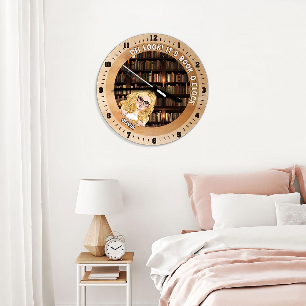 It's Book O'clock - Personalized Book Wall Clock