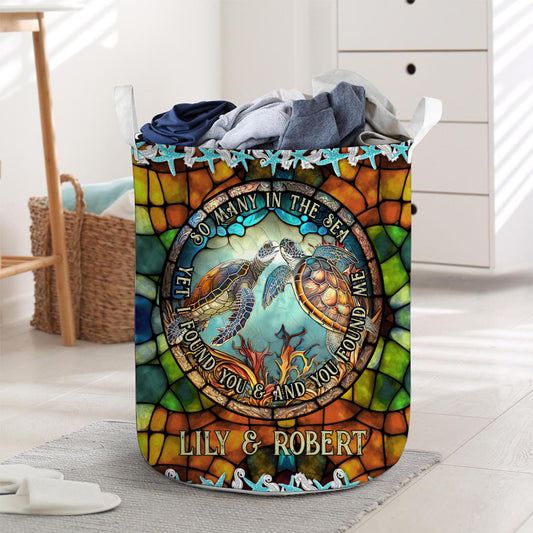 So Many In The Sea - Personalized Turtle Storage Basket