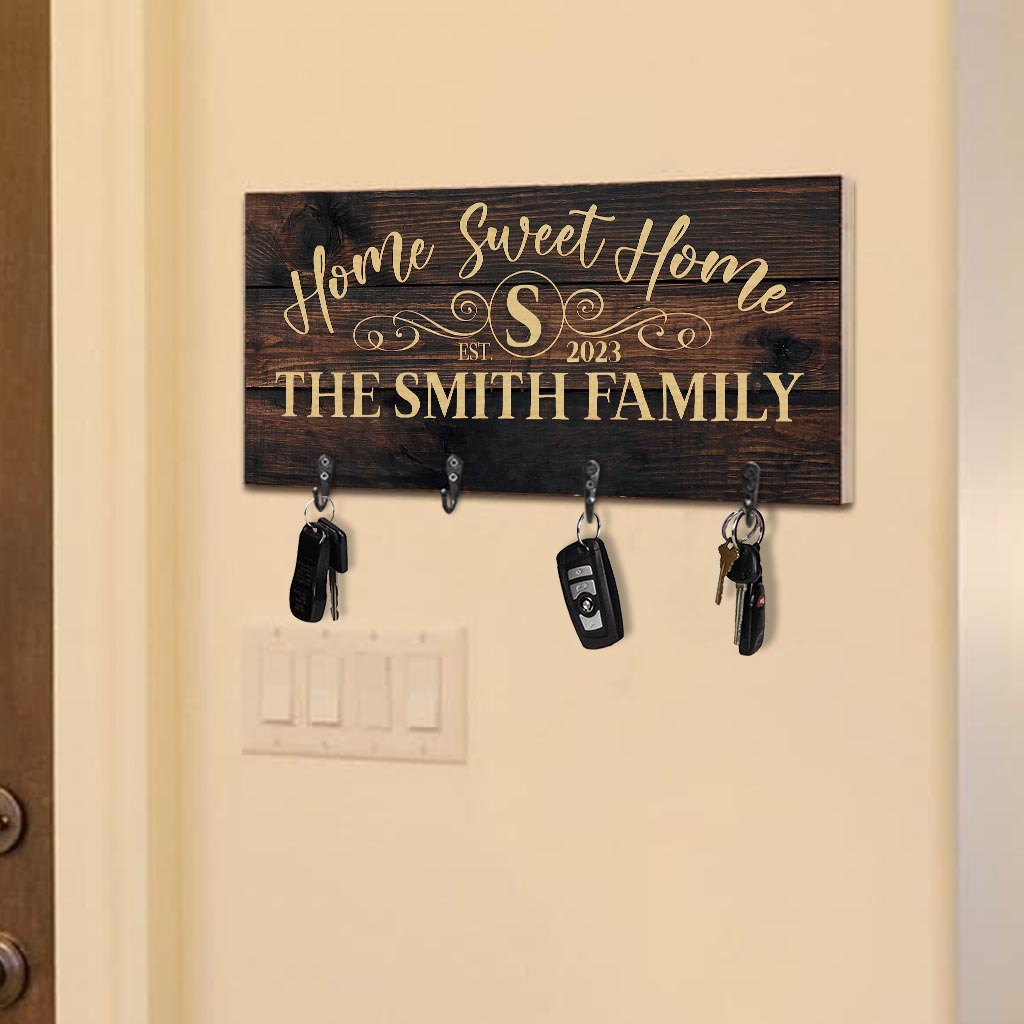 Home Sweet Home - Personalized Housewarming Key Rack