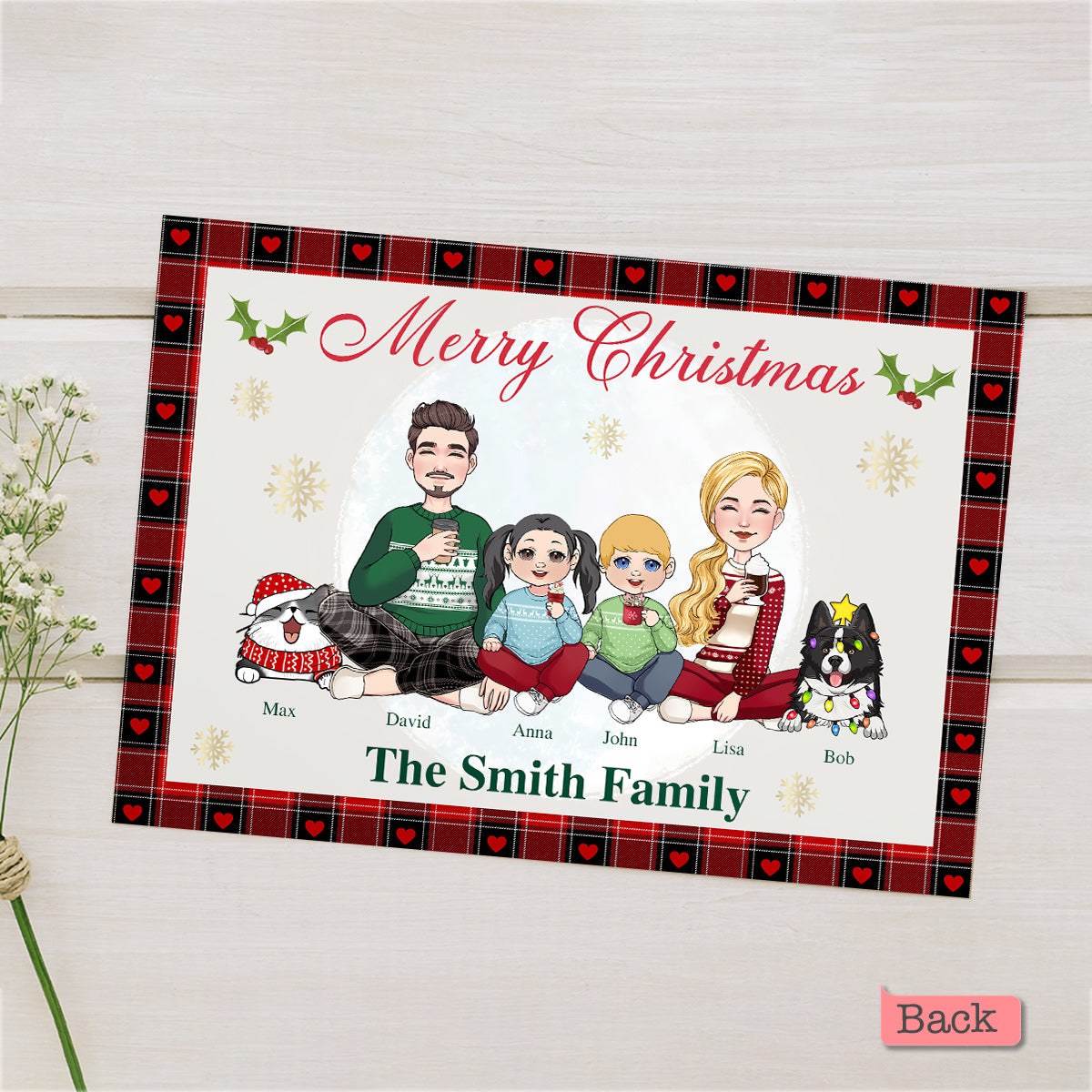 Merry Christmas - Personalized Family Greeting Card