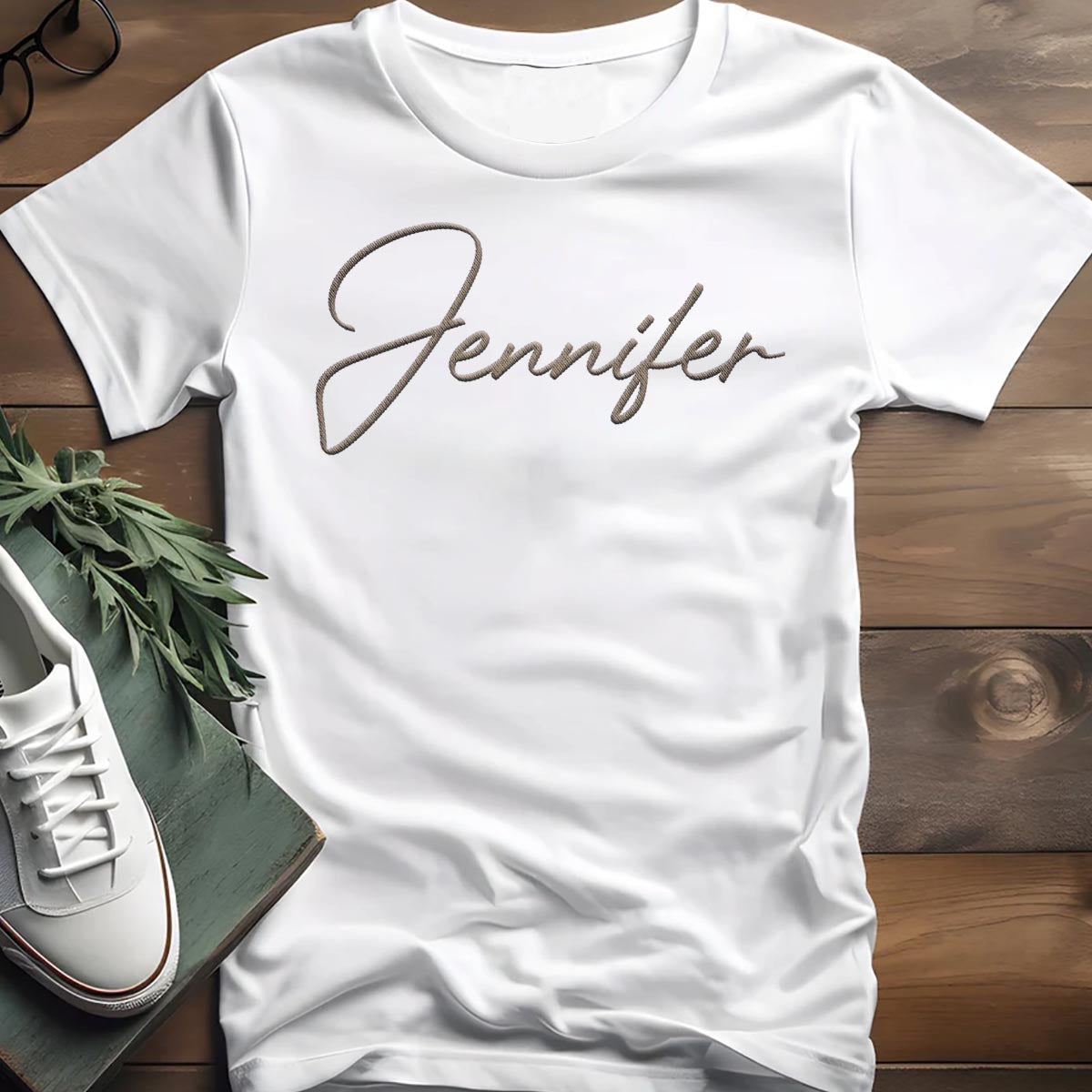 Custom Name - Personalized Step Mom Embroidered T-shirt
