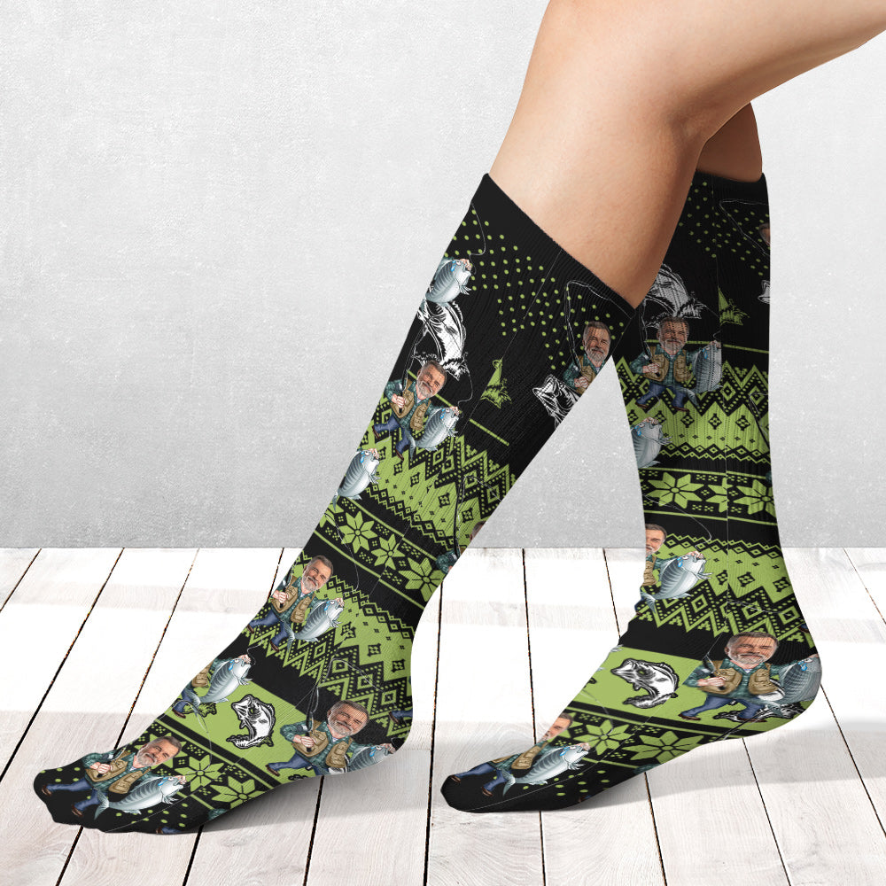 Love Fishing - Personalized Fishing Socks