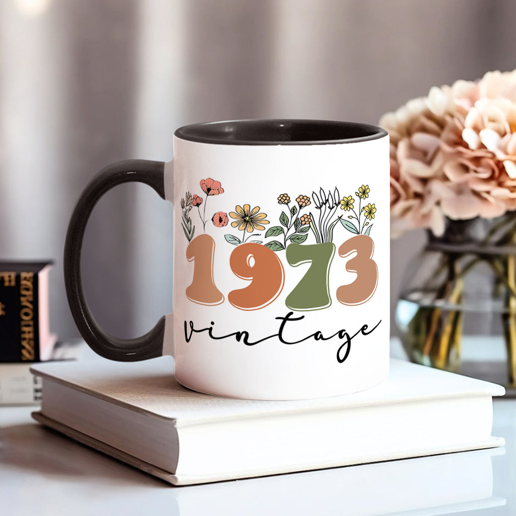 Vintage Version - Personalized Birthday Accent Mug