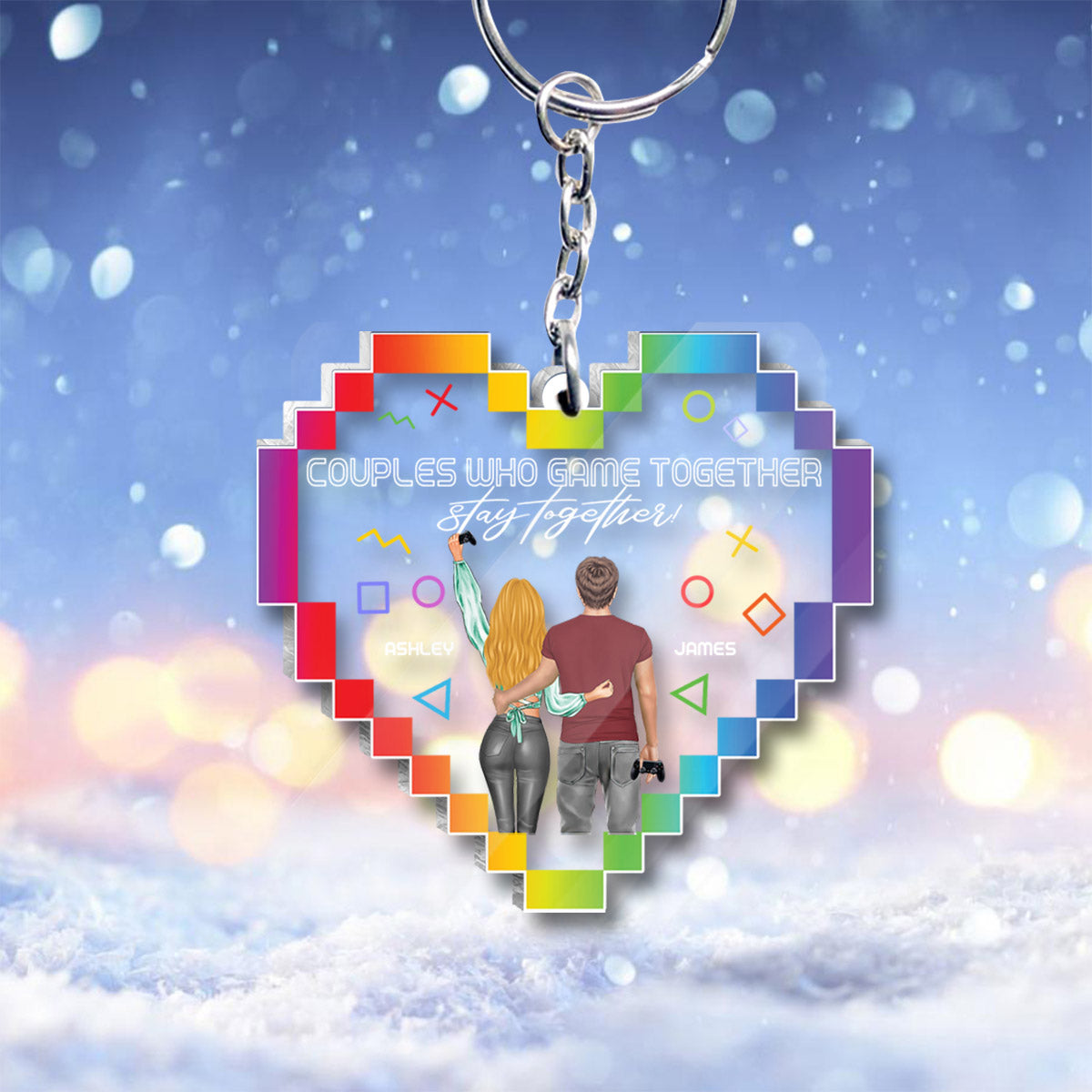Couples Who Game Together Stay Together - Personalized Video Game Keychain