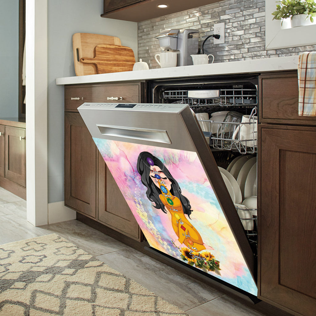 Let That Shit Go - Personalized Yoga Dishwasher Cover