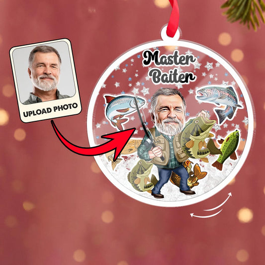 Master Baiter - Personalized Fishing 3 Layered Shaker Ornament