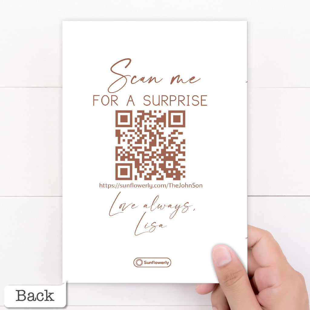 Happy Holidays Photo Collage - Personalized QR Greeting Card