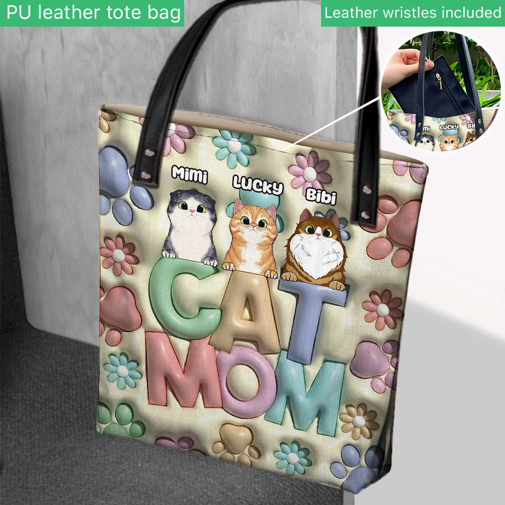 Cat Mom - Personalized Cat Tote Bag