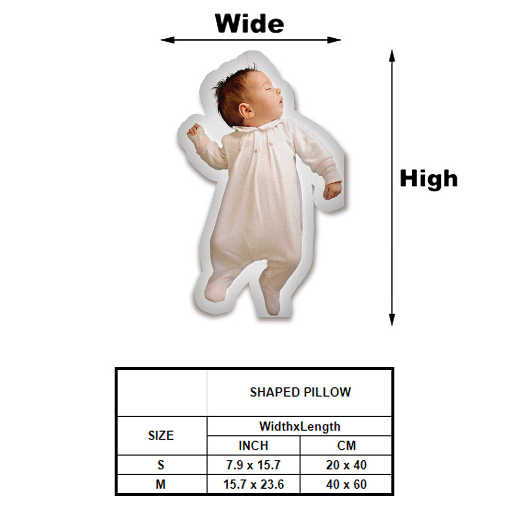 Custom Photo Humanoid - Personalized Newborn Shaped Pillow