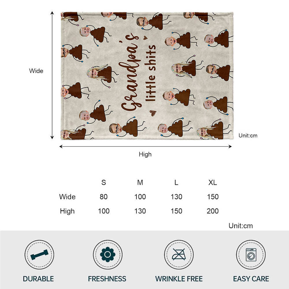 Grandma's Little Cuties - Gift for grandma, mom, dad, grandpa - Personalized Blanket