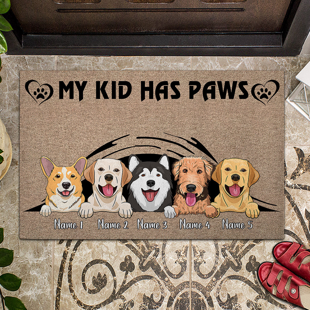 My Kids Have Paws - Personalized Dog Doormat