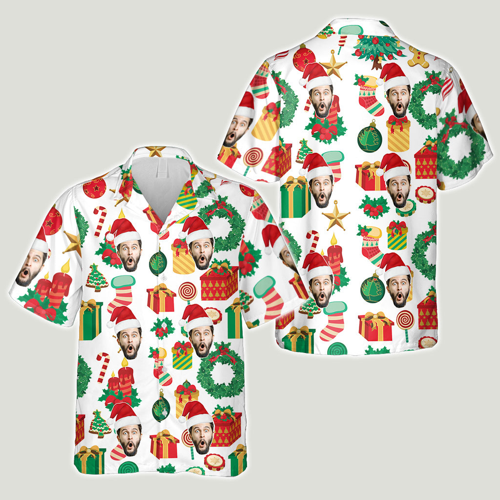 Custom Face Christmas - Personalized Hawaiian Shirt