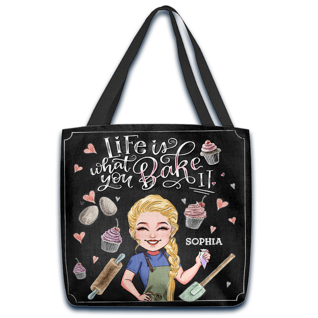Life Is What You Bake It - Personalized Baking Tote Bag