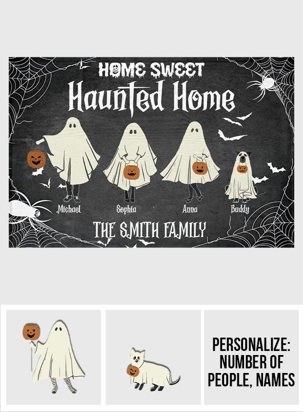 Home Sweet Haunted Home - Personalized Family Doormat