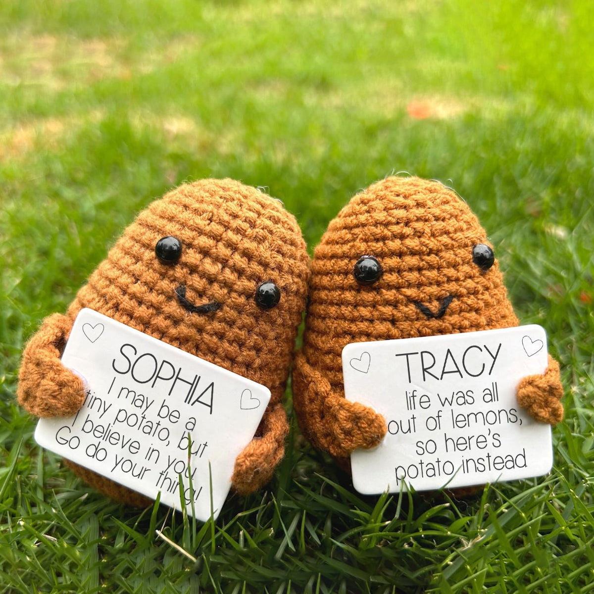 Positive Potato - Personalized Hand Knitted Figurine