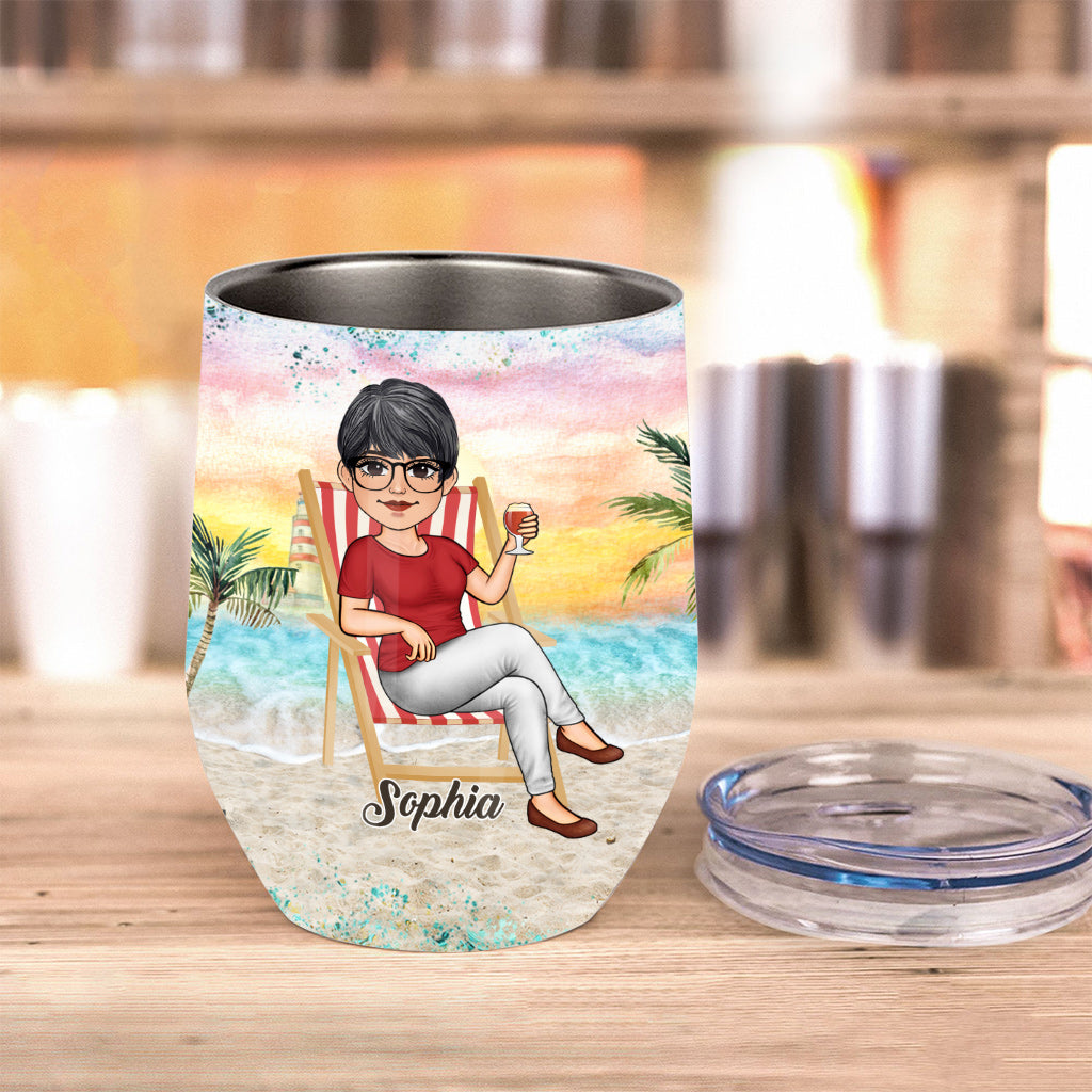 What Day Is Today - Personalized Retired Wine Tumbler