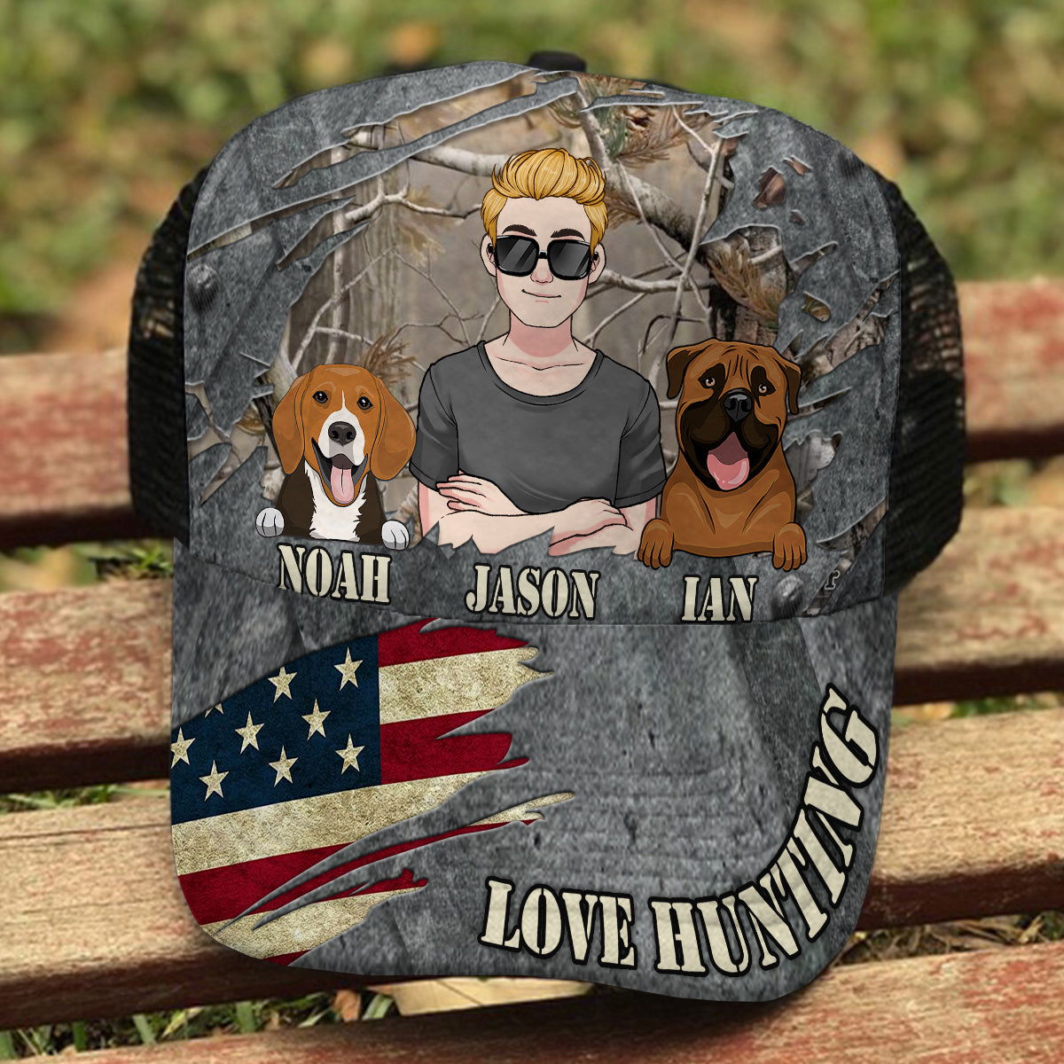 Love Hunting - Personalized Hunting Trucker Hat