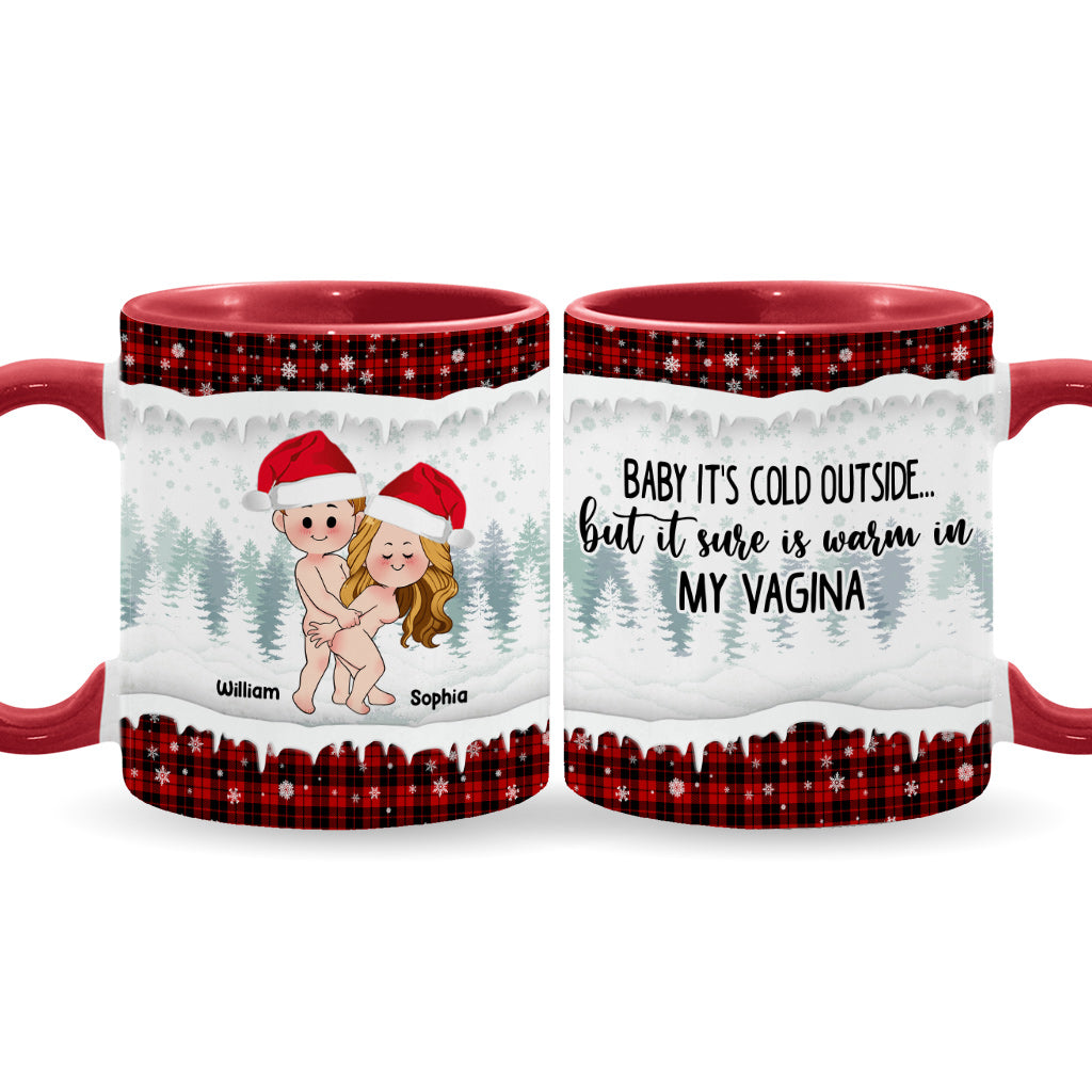 Baby It's Cold Outside - Personalized Couple Accent Mug