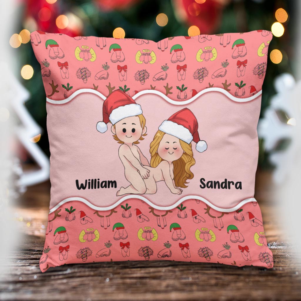 All I Want For Christmas - Personalized Couple Throw Pillow