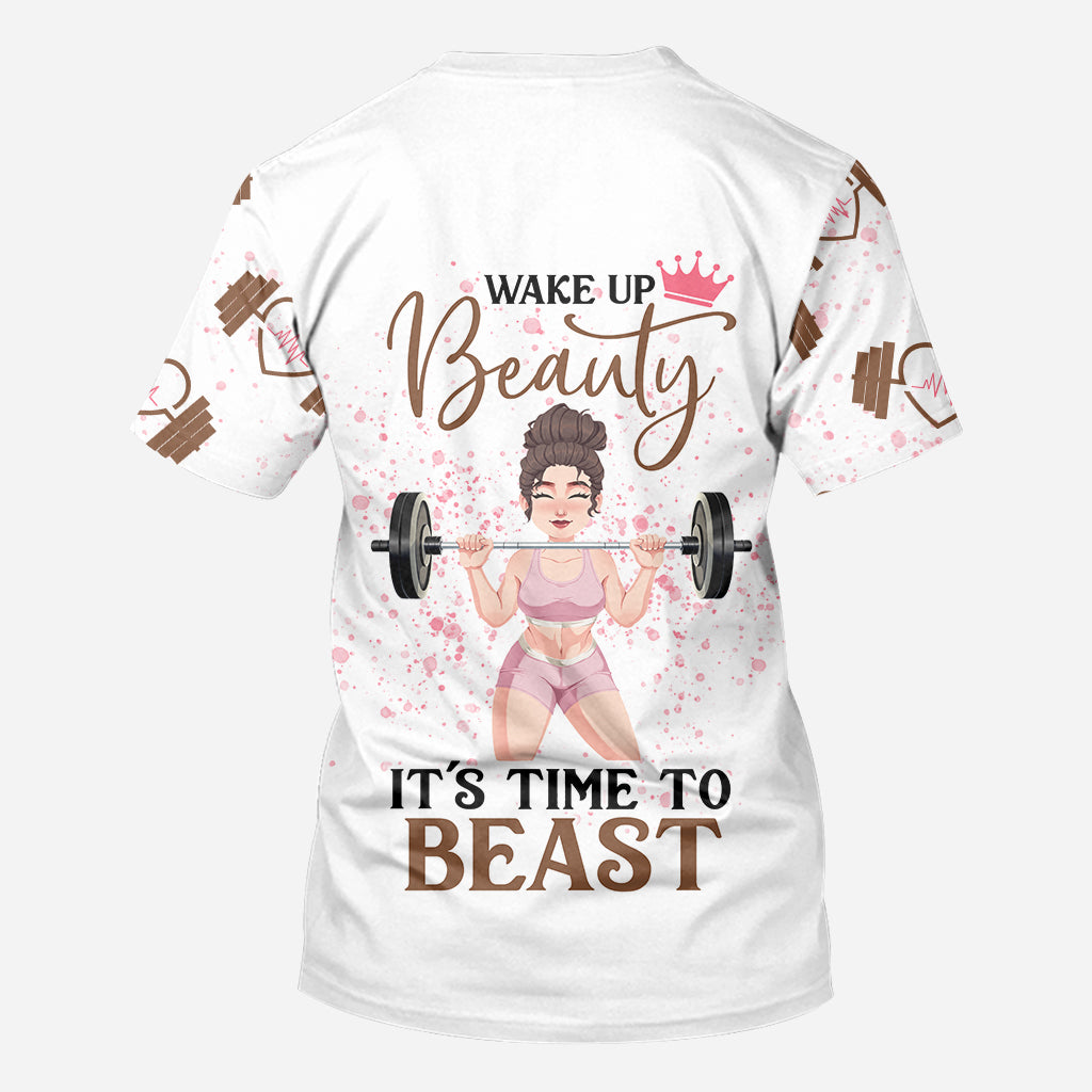 Wake Up Beauty - Personalized Fitness All Over Shirt