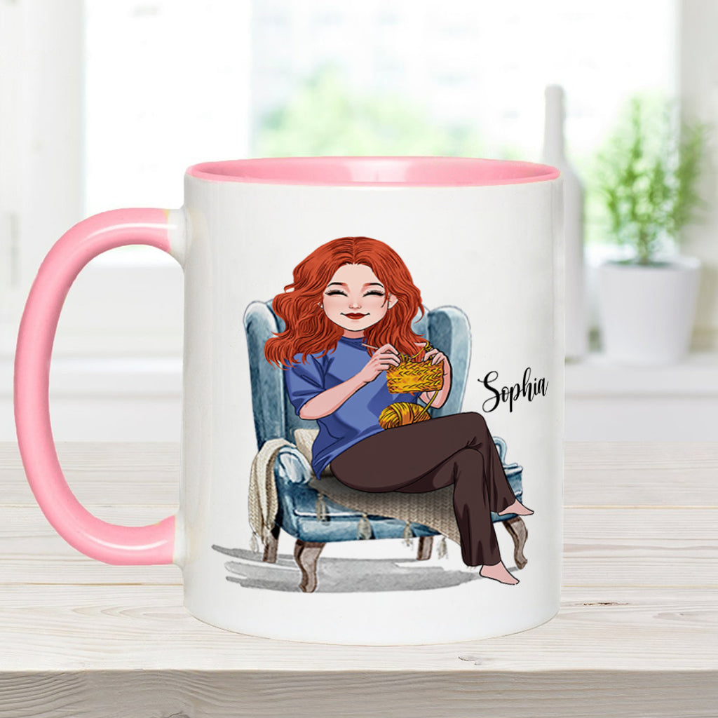 I'm A Hooker On My Spare Time - Personalized Crocheting Accent Mug