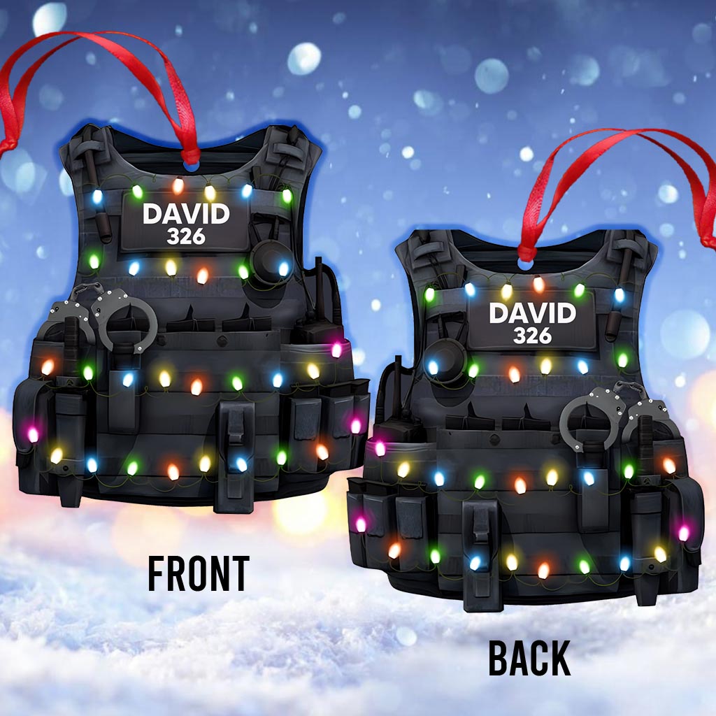 Police Armor Vest - Personalized Police Officer Ornament