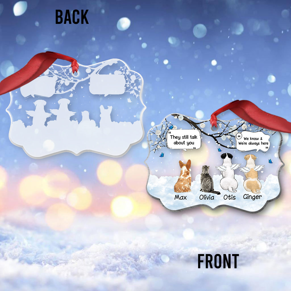 They Still Talk About You - Personalized Dog Medallion Transparent Ornament