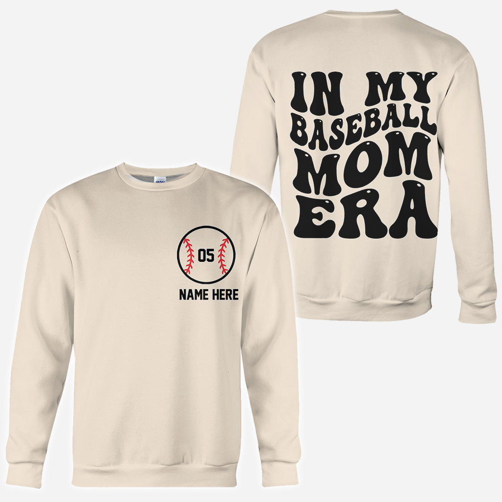 In My Baseball Mom Era - Personalized Baseball All Over Shirt