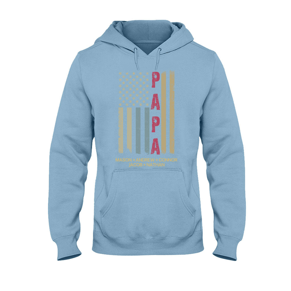 American Flag - Personalized Grandpa T-shirt & Hoodie