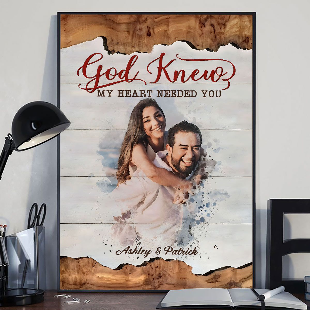 God Knew My Heart Needed You - Personalized Couple Canvas And Poster