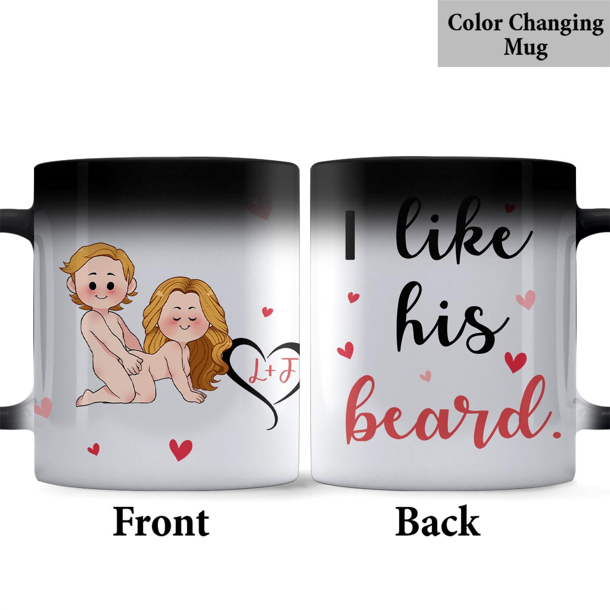 I Like His Beard I Like Her Butt - Personalized Couple Mug